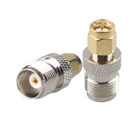 Futheda 2PCS SMA Male to TNC Female RF Coaxial Adapter TNC to SMA Coax Jack Low Loss Nickel Plated Connector Compatible with External Radio Antenna Router WiFi WiMax Antennas Wireless LAN Devices