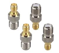Futheda 4 conectores de antena SMA hembra a F hembra, adaptador de cable coaxial compatible con LMR Wi-Fi, transceptor de radio, dispositivo LAN inalámbrico, aplicación RF, antena externa,