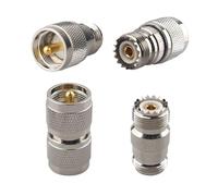 Futheda 4PCS UHF to N Connector Kit Male to Female UHF to N RF Coax Adapter PL-259 SO239 Straight Plug coaxial Connector for WiFi Antenna Extension Cable Broadcast CCTV Radios Video Wireless Device