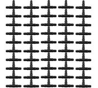 Futheda 50 conectores en T de 3 vías, tres conectores para manguera de riego con púas, sistema de goteo para manguera de 7 mm