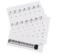 Futheda 54/61/88 - Juego de pegatinas para llaves de piano y teclado, color blanco y negro