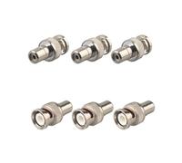 Futheda 6PCS BNC Male to RCA Female RF Coaxial Connector Coax RG6 Coupler Adapter BNC Jack to RCA Plug Straight Converter Coaxial Cable Connector for CCTV 6 10 20 Surveillance Video Security Camera