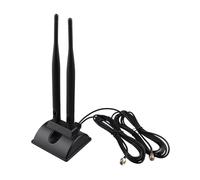 Futheda Antena WiFi 2.4G/5.8G Antena magnética de Doble frecuencia 6dBi RP-SMA Cable de extensión de 2m Compatible para Tarjeta WiFi WLAN Tarjetas PCI Router inalámbrico Bluetooth Dlink