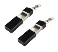 Futheda Cenicero portátil de 2 piezas moderno para cigarrillos, cenicero de bolsillo con tapa y llavero para fumadores, uso al aire libre, fácil de llevar cuando viajas (negro)