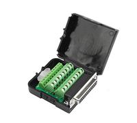 Futheda D-sub DB25 Conector adaptador de placa de desmontaje hembra de 25 pines de 2 filas sin soldadura, módulo de señal con tornillos largos con caja