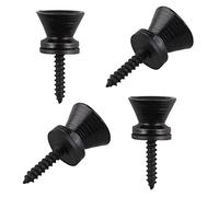 Futheda Juego de 4 pasadores de metal para extremo de la correa de la guitarra para instrumentos eléctricos acústicos, color negro