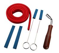 Futheda Kit de afinación de piano profesional, herramientas de afinación de piano que incluyen 1 martillo de afinación en forma de L, 1 banda vocal, 2 amortiguadores, 2 amortiguadores con asas