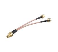 Futheda SMA Cable Divisor SMA Hembra a Conector Macho Doble SMA Cable Coaxial Divisor de 3 vías Tipo V RG316 13.5cm para 2G 3G 4G LTE Enrutador Antena Módem de Puerta Enlace MiFi Hotspot Móvil