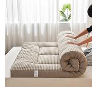 Futón japonés plegable - Tatami - Colchón portátil para acampar - De almacenamiento fácil - Tejido transpirable para canapé (café, 120 x 200 cm)