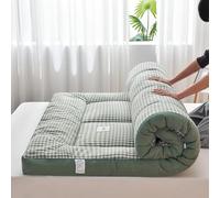 Futón japonés plegable, tatami portátil para acampar, colchón de sofá de tela transpirable de fácil almacenamiento (verde, 90 x 200 cm)