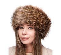 Futrzane Classic Gorro Mongol - Gorros Invierno Mujer Lana - Sombrero de Piel (S, Beige - Bronce Classic)