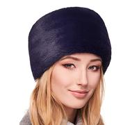 Futrzane Modern Gorro Cosaco - Sombrero Invierno Mujer - Cossack Pelo Sintetico (M, Azul Marino Modern)