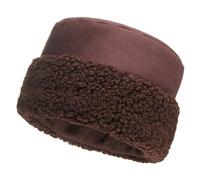 Futrzane Sherpa Gorro Mongol - Sombrero para Mujer Invierno - Gorros Estilo Ruso (L, Marrón Oscuro - Marrón Oscuro Sherpa)