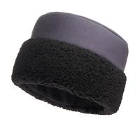 Futrzane Sherpa Gorro Mongol - Sombrero para Mujer Invierno - Gorros Estilo Ruso (M, Azul Marino - Negro Sherpa)