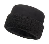 Futrzane Sherpa Gorro Mongol - Sombrero para Mujer Invierno - Gorros Estilo Ruso (S, Negro - Negro Sherpa)