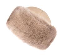 Futrzane Siberian Gorro Mongol - Sombrero con Cuero y Piel Sintetica para Mujer (XS, Arena - Beige Siberian)