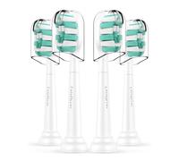 FutulkyUS Cabezales de cepillo de dientes de repuesto para Philips Sonicare, cabezal de repuesto de dientes sónicos eléctricos 4100 C1 C2 G2, control de placa, paquete de 4, color blanco