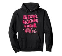Futur Grande Sœur ARC-En-Ciel Rose Famille Enfant Sudadera con Capucha