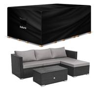 Futura Fundas rectangulares para Muebles de jardín, Impermeables, 250 x 210 x 90 cm, Tela Oxford 420D para Exteriores, Patio, ratán y Muebles de jardín, Forro de PVC, Rejillas de ventilación y Seguro