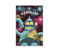 Futurama - Póster decorativo de programa de televisión, lienzo para pared e impresión artística moderna para decoración de dormitorio familiar, 20 x 30 cm