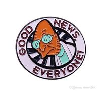 Futurama Professor Farnsworth Good News Everyone - Pin esmaltado de 1.25 pulgadas, 1.25 Inches, Esmalte, Esmalte