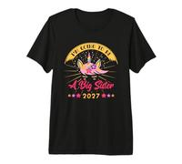Future Big Sister 2027 Reveal Unicorn Girls Kids Camiseta Premium