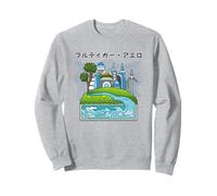 Future City Wind Power Frutiger Aero Y2K Style Ocean Sudadera