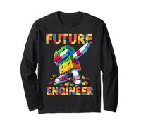 Future Engineer Funny Blocks Bricks Toy Lover Master Builder Manga Larga