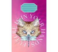 Future Is in Our Hands: Cat & Dragonfly Inspirational Round Composition Notebook | 110 Grid Pages | Motivational Journal LGBTQ