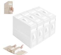 Future Lookout Multi Use Storage Bags Dustproof, Bags Dustproof Organizer, Foldable Linen Closet Organizers With Zipper for Bedding Quilts Blankets (white,4pcs)