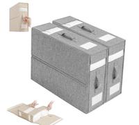 Future Lookout Multi Use Storage Bags Dustproof, Bags Dustproof Organizer, Foldable Linen Closet Organizers With Zipper for Bedding Quilts Blankets (gray,2pcs)