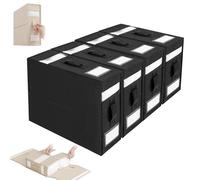 Future Lookout Multi Use Storage Bags Dustproof, Bags Dustproof Organizer, Foldable Linen Closet Organizers With Zipper for Bedding Quilts Blankets (black,4pcs)