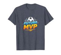 Future MVP Soccer for Boys Regalo Deportivo Inspirador Camiseta, Hombre, Azul Jaspeado, S