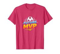 Future MVP Soccer for Boys Regalo Deportivo Inspirador Camiseta, Hombre, Rojo Jaspeado, 3XL