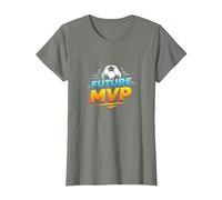 Future MVP Soccer for Boys Regalo Deportivo Inspirador Camiseta, Mujer, Verde Militar Jaspeado, 3XL