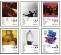 FUTURE - Póster de portada de álbum firmado limitado, póster de música de rapero, lienzo, arte de pared, estético, juego de 6 para decoración de dormitorio de adolescentes y niñas, 8 x 10 pulgadas,