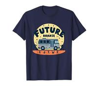 Future Roadie Mi Primer Concierto Kids Music Tour Bus Adventure Camiseta, Hombre, Azul Marino, S
