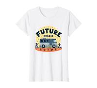 Future Roadie Mi Primer Concierto Kids Music Tour Bus Adventure Camiseta, Mujer, Blanco, M