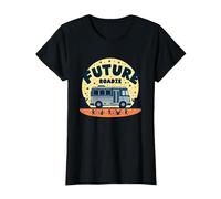 Future Roadie Mi Primer Concierto Kids Music Tour Bus Adventure Camiseta, Mujer, Negro, S
