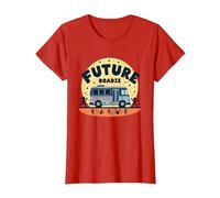 Future Roadie Mi Primer Concierto Kids Music Tour Bus Adventure Camiseta, Mujer, Rojo, L