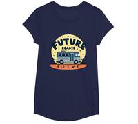 Future Roadie Mi Primer Concierto Kids Music Tour Bus Adventure Camiseta, Niñas, Azul Marino, Mediano