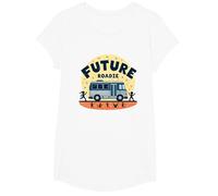 Future Roadie Mi Primer Concierto Kids Music Tour Bus Adventure Camiseta, Niñas, Blanco, Pequeña