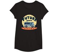 Future Roadie Mi Primer Concierto Kids Music Tour Bus Adventure Camiseta, Niñas, Negro, Pequeña