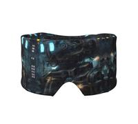 Future Robot - Antifaz ajustable para dormir y orejeras, diadema unisex para dormir de lado (26.8 x 4.3 pulgadas), cubierta cómoda para viajes en interiores y exteriores, para yoga,