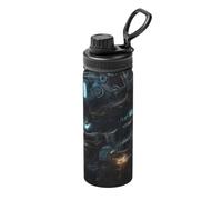 Future Robot - Botella térmica deportiva de 18 onzas, acero inoxidable, impresión completa, adecuada para exteriores, viajes, taburete de camping