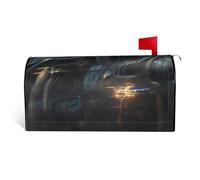 Future Robot - Funda para buzón con cierre magnético de 21 x 18 pulgadas, decoración duradera para exteriores para temporada de festivales