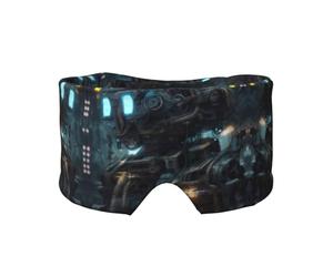 Future Robot Print - Orejeras para dormir - Bloquea la luz, ajustable, ideal para viajes, meditación y yoga