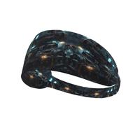 Future Robot Prints - Diadema deportiva elástica transpirable y absorbe el sudor, adecuada para yoga, correr y fitness
