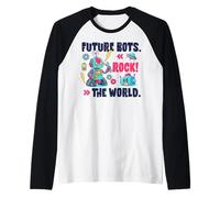 Future Robots Rock The World Graphic Robot Lover Niños Camiseta Manga Raglan