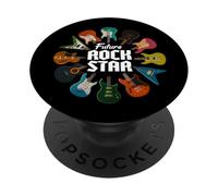 Future Rock Star Colorido Guitarras Eléctricas Banda Música Niños PopSockets PopGrip Adhesivo